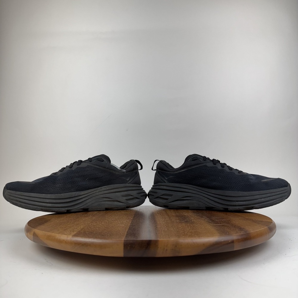Mens Hoka One One Bondi 8 Black Athletic Road Running Sneakers Shoes Size 13 EE - Picture 8 of 11